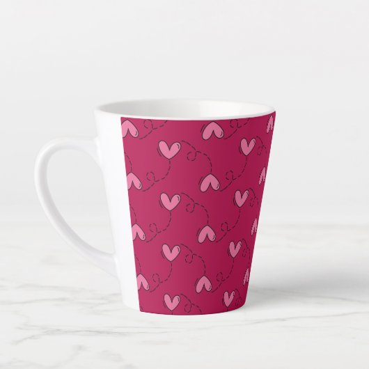 Herzballon Muster Latte Tasse (Links)