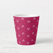 Herzballon Muster Latte Tasse (Vorderseite)