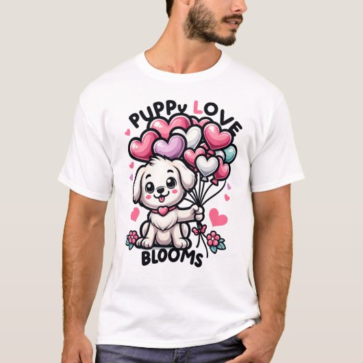 Herzballon Pup - Adortable Liebe Celebration T-Shi T-Shirt (Vorderseite)