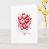 Herzballon Romantische Liebe  Karte (Gelbe Blume)