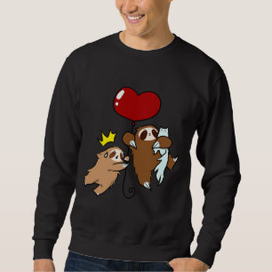 Herzballon Sloth and Cat Sweatshirt