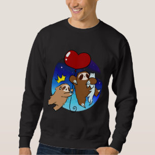 Herzballon Slots und Cat Night Sky Sweatshirt