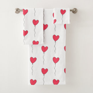 Herzballons Badhandtuch Set