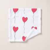Herzballons Badhandtuch Set (Waschlappen)