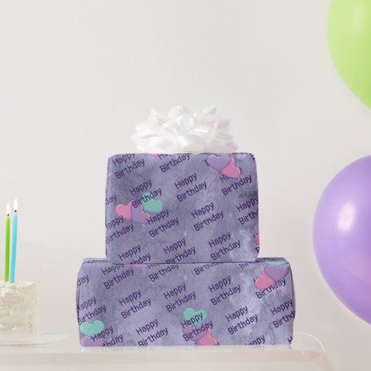 Herzballons Geburtstag Geschenkpapier (Partygeschenke)
