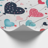 Herzballons Geschenkpapier (Ecke)