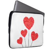 Herzballons-Illustrationsdesign Laptopschutzhülle (Vorne Rechts)