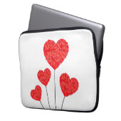 Herzballons-Illustrationsdesign Laptopschutzhülle (Vorderseite Links)