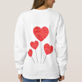 Herzballons-Illustrationsdesign Sweatshirt (Rückseite)