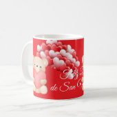 Herzballons und Bären, Kaffeetasse Valentinstag (Vorderseite Links)