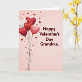 Herzballons Valentinstagskarte Karte (Gelbe Blume)