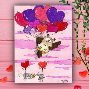 HERZBALLOONS Postkarte von Nicole Janes
