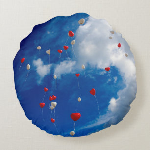 Herzballoons Rundkissen Rundes Kissen