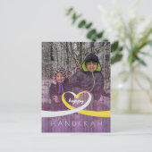 Herzband Postkarte (Stehend Vorderseite)