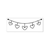 Herzbanner Gummistempel (Prägung)