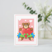 Herzbär Postkarte (Stehend Vorderseite)