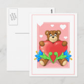 Herzbär Postkarte (Vorne/Hinten)