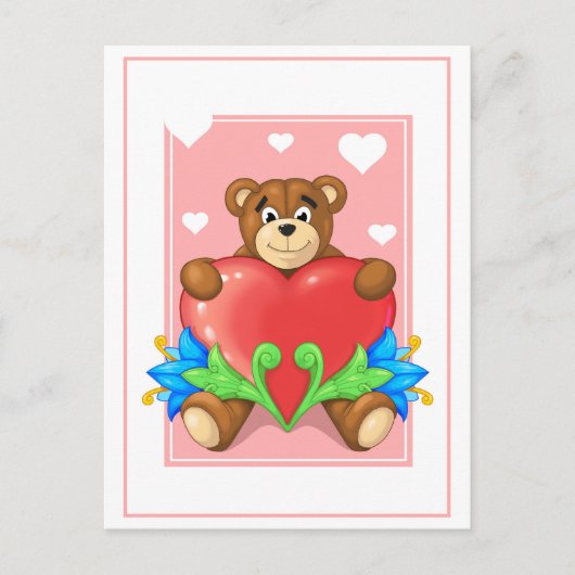 Herzbär Postkarte (Vorderseite)