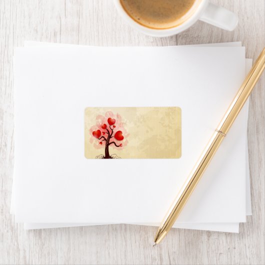 Herzbaum Adressaufkleber (Insitu)