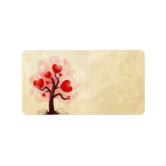 Herzbaum Adressaufkleber (Vorne)