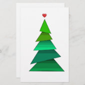 Herzbaum Briefpapier (Vorne/Hinten)