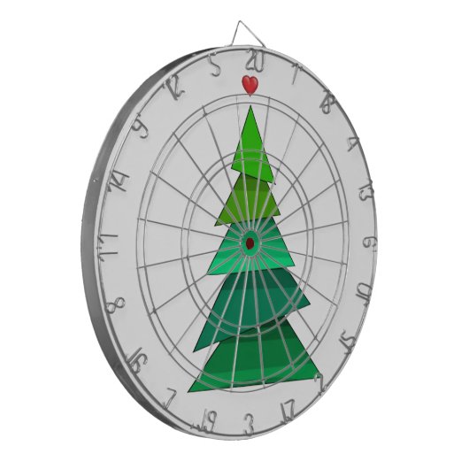Herzbaum Dartscheibe (Vorderseite Links)