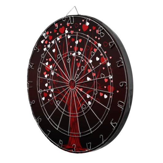 Herzbaum Dartscheibe (Vorderseite rechts)