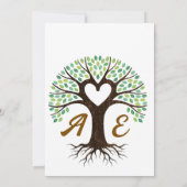 HERZBAUM DER LIEBE WEDING INVITATION EINLADUNG (Rückseite)