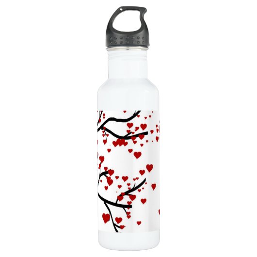 Herzbaum Edelstahlflasche (Vorderseite)