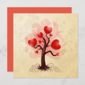 Herzbaum Einladung (Vorne/Hinten)