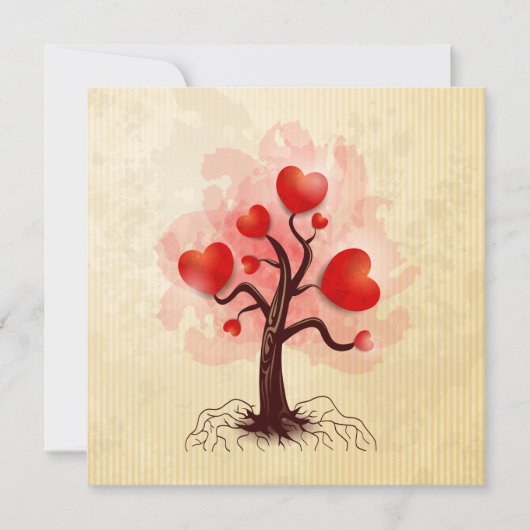 Herzbaum Einladung (Vorderseite)