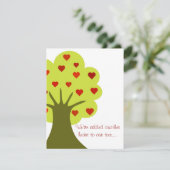 Herzbaum Einladung (Stehend Vorderseite)