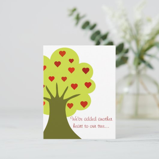 Herzbaum Einladung (Stehend Vorderseite)