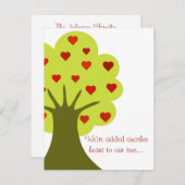 Herzbaum Einladung (Vorne/Hinten)
