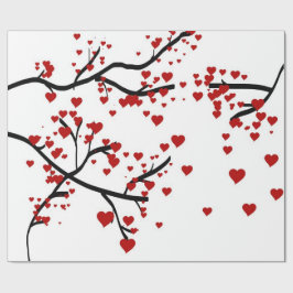 Herzbaum Geschenkpapier