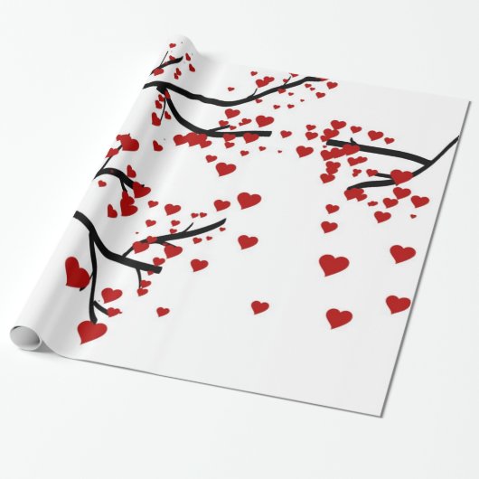 Herzbaum Geschenkpapier (Ungerollt)