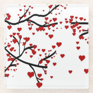 Herzbaum Glasuntersetzer