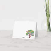 Herzbaum Happy Valentinstag Feiertagskarte (Rückseite)