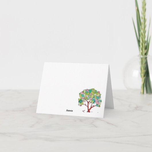 Herzbaum Happy Valentinstag Feiertagskarte (Rückseite)