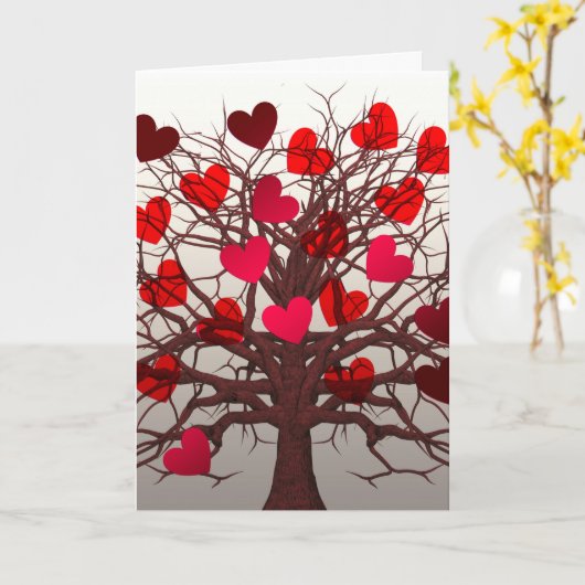 Herzbaum Karte (Gelbe Blume)