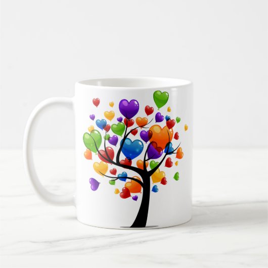 Herzbaum Keramik-Kaffeetasse ⭐ Kaffeetasse (Links)
