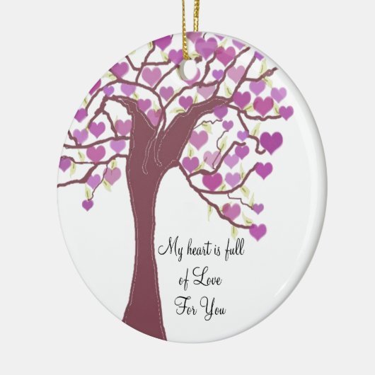 Herzbaum Keramikornament (Links)