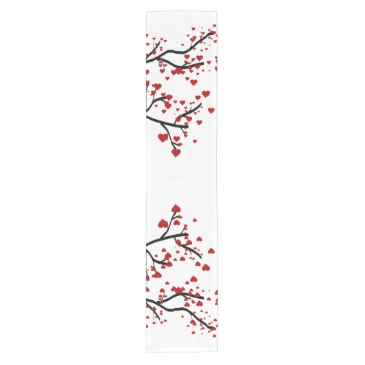 Herzbaum Kurzer Tischläufer (Vorderseite)