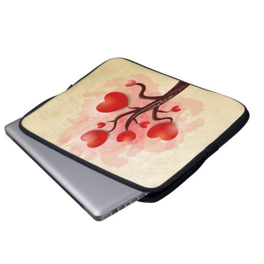 Herzbaum Laptopschutzhülle (Vorne Knopf)
