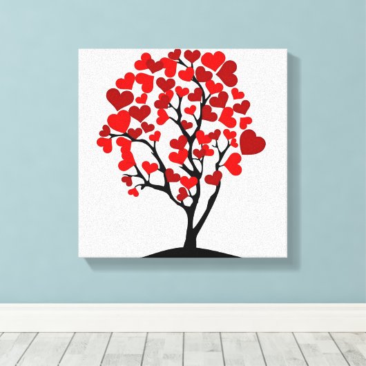 Herzbaum-Leinwand Leinwanddruck (Insitu (Holzboden))