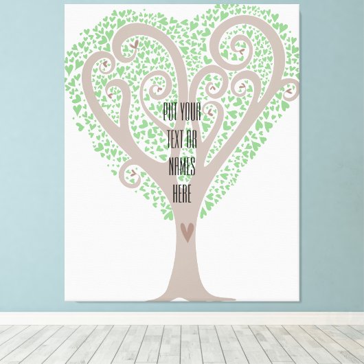 Herzbaum Leinwanddruck (Insitu (Holzboden))