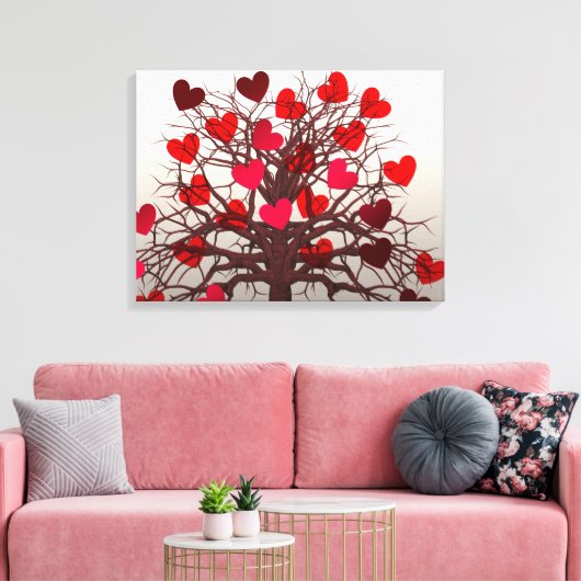 Herzbaum Leinwanddruck (Insitu (Wohnzimmer))