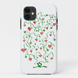 Herzbaum mit Blättern iPhone 11 Hülle