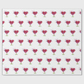 Herzbaum mit Gras Geschenkpapier (Flach)