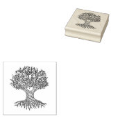Herzbaum mit Wurzeln Gummistempel (Stempel)